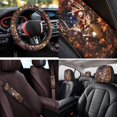 thumbnail image 4 of XYZCANDO Deer Camo Forest 14 Pack Auto Seat Covers Full Set Steering Wheel Cover Center Console Pad Seat Belt Covers Headrest Covers for Most Cars SUVs Sedans, 4 of 7