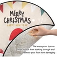 thumbnail image 3 of Coolnut Christmas Santa Claus Christmas Tree Mats Waterproof Tree Skirt, Cute Deer Snowman Xmas Tree Stand Tray Mat Floor Protector Pad for Holiday Party Decoration, 28.3", 3 of 5