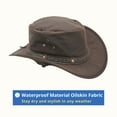thumbnail image 3 of RESISTANCE Western Cowboy Hat Grain Cow Leather With Buffalo Conchos Hat Band, 3 of 6