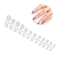 thumbnail image 3 of 24 piezas de pegatinas para uñas postizas con efecto espejo metálico brillante, pieza terminada, 3 of 8