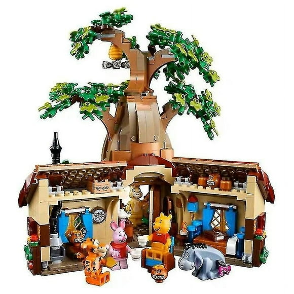 Aoger Disney Winnie The Pooh Tree House Blocks Bear Diy Building Blocks Cartoon 3d Model Assembly Toys teenager Birthday Gift-KEEW