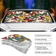 thumbnail image 4 of Kdxio Retro Floral Butterfly Print Front Windshield Sun Shade,Folding Auto Sunshade for Car Truck SUV-Small, 4 of 7