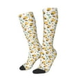 thumbnail image 2 of Haiem Bee and Flowers Socks, Funny Novelty Crazy Design Cotton Socks Sports Socks Knee High Socks For Men, Women,1Pairs - Gift For Working Friends, 2 of 9