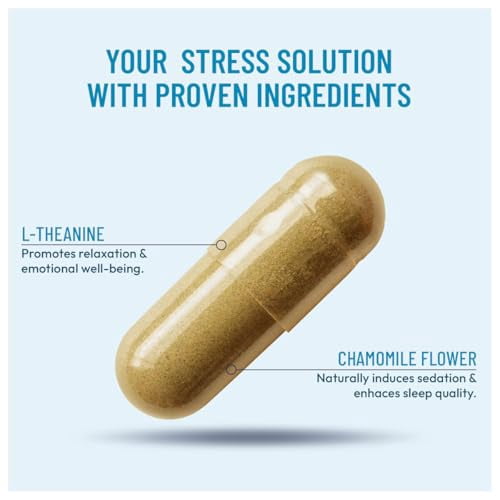 Serelax Mood Support Supplement - L-Theanine & Stress Relief, 60 capsules