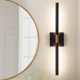 thumbnail image 1 of Faziyo Lámparas de tocador de oro negro para baño sobre espejo Apliques de baño LED de 24 pulgadas Luces de imagen modernas de 4000 K para pinturas (horizontal y vertical), 1 of 5