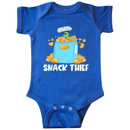 

Inktastic Snack Thief Little Dinosaur in Bag of Chips Gift Baby Boy or Baby Girl Bodysuit