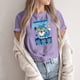 thumbnail image 3 of Pop cazadora para niña Demon Hunters Round-Neck Printed Anime Trio Poster T Shirt （Light Purple）, 3 of 3