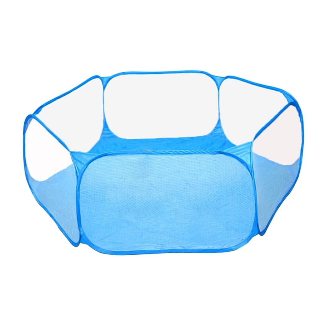 Bvdfgk Small Pet Cage Enclosure Hamster Rabbit Gerbil Squirrel Indoor/Outdoor Blue