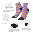 thumbnail image 5 of Rateoe Yellow Lemon And Orange Pattern Quarter Crew Socks,Toe Seamed Ankle Socks,Cotton Cushioned Breathable Athletic Crew Sports Socks, 5 of 7