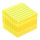 thumbnail image 1 of Notas adhesivas Uxcell de 3" x 3" con líneas, blocs de notas autoadhesivos de colores fluorescentes, 100 hojas/pad, amarillo, paquete de 6, 1 of 5