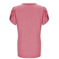 thumbnail image 5 of Cathalem T-Shirts Oversize pour Femmes Manches Courtes T-Shirts Blouses Amples, Rouge S, 5 of 5