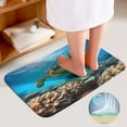 thumbnail image 4 of Nautical Green Sea Turtles Bathroom Mats Set 3-piece Bath Mats , Floor Rug Decorations for Kitchen Bathroom Bedroom, 4 of 7