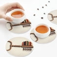 thumbnail image 5 of Kdxio Books Key To Knowledge Funny Coasters,4 Pcs Leather Coasters,Housewarming Gifts,Protect Furniture from Water Marks Scratch and Damage, 5 of 6