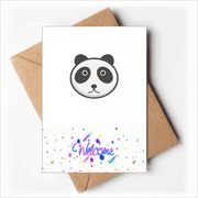 Cartoon Animal Lovely Panda Mildness Welcome Back Greeting Cards Envelopes Blank