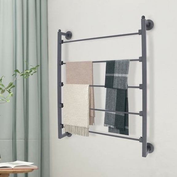 Scarf Display Stand Wall Mount Metal Scarf Organizer Hanging Rack For Clothing Store Living Room Scarf Display Stand Organize And Display Scarves Silk Scarf Belts And Other Accessories Retro Style