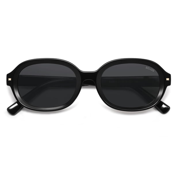 Gafas de Sol Retro Ovaladas Polarizadas SOJOS SJ2603 Negro/Gris