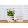 thumbnail image 5 of Wood Planter Box with Wine Crate Styled, 5 Inch Square, Whitewash, Plastic Liner, Garden Centerpiece Display, Wedding Flowers Holder, Home and Venue Decor (5x5 Wine Crate Set of 4, Whitewash), 5 of 7