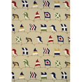thumbnail image 1 of Couristan 68526486020040T 2 x 4 ft. Outdoor Escape Nautical Flags Rug, Sand, 1 of 1