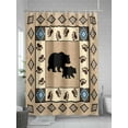 thumbnail image 5 of Fsddascl Farmhouse Bear Shower Curtain Set - 48" x 72" Washable Bathtub Curtain with 12 Hooks, Country Vintage Animals Paw Print Brown Waterproof Fabric Stall Shower Curtains for Bathroom/Bathtub, 5 of 6