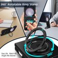 thumbnail image 4 of Dteck for Samsung Galaxy Z Flip 3 Case with 360° Rotatable Magnetic Ring Stand, Compatible with Mag-safe, Slim Thin Matte PC Shockproof Protective Phone Case for Women Men,Black, 4 of 11