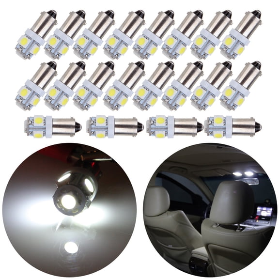 SCITOO 20Pcs BA9S Dash Light Bulbs 1895 64111 Instrument Gauge Cluster Light Bulbs Speedometer Gauge Cluster Lights