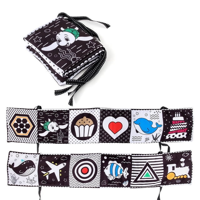 Children's Science, Education, Early Education, Educational Toys, Double-sided Black And White Cloth, Book Bed, Hanging Piece, Cognitive Shape, Baby, Book, Marine Animal, Cognitive