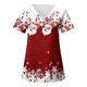 thumbnail image 2 of Camiseta de enfermera navideña, uniforme de enfermera para mujer, estampado de alce de dibujos animados, manga corta, bolsillo, uniformes médicos de enfermería, Harajuku, 2 of 5