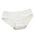thumbnail image 1 of Ropa interior de mujer Minnieouse Calzoncillos de algodón transpirable Color sólido Bragas de cintura media sin costuras Blanco METRO, 1 of 6