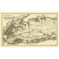 thumbnail image 3 of Colton 18x12 Black Modern Framed Museum Art Print Titled - Central Railroad Extension of Long Island 1873, 3 of 5