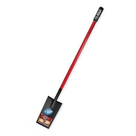 Handled Square Spade - Bully Tools 82502 12-Gauge Edging and Planting Spade with Fiberglass Long Handle