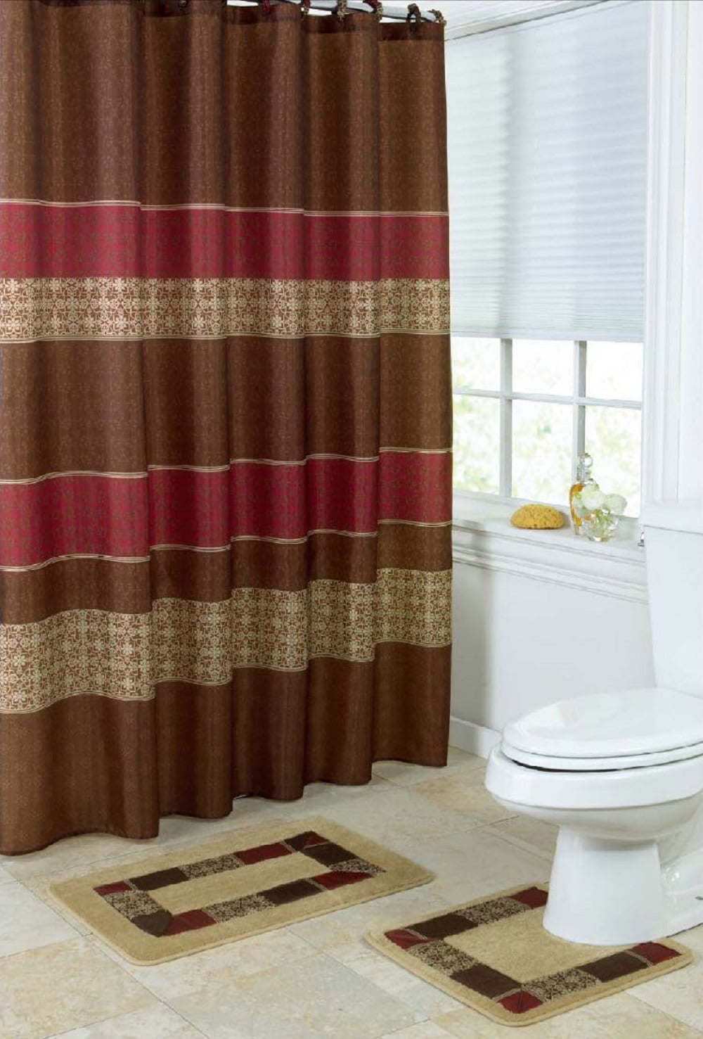 Details about   Safari Decorative Shower Curtain Brown/Taupe 
