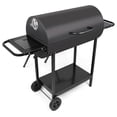 thumbnail image 4 of Linsen-outdoors Double Charcoal Barrel Grill with Two Side Shelf Large Stainless Steel Grill For Backyard Camping, 4 of 15