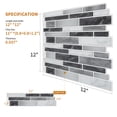 thumbnail image 6 of Art3d Peel and Stick Backsplash Tile Marble Black Wall Tile 12 in. x 12 in. (10-Pack), 6 of 8