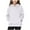 White, variant on JUSLIO Girls Hoodies Round Neck Solid Color Hooded Sweatshirt Unisex Pockets Long Sleeve Tops Sweatshirts Black(4 Years）