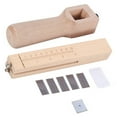 thumbnail image 2 of Strap Cutter Tool, Adjustable Wooden Strip And Strap Belt Cutter Leather Hand Cutting DIY Craft Tool With 5 Blades, 2 of 4