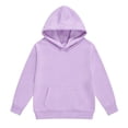 thumbnail image 4 of WERYOUNG Girls Hoodies Long Sleeve Solid Color Hooded Sweatshirts Loose Fit Casual Pullover Hoodies With Pocket For Kids Breathable Top 10-11 Years, 4 of 4