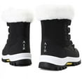 thumbnail image 5 of Stepedia Women's Warm Faux Fur Lined Mid Calf Winter Snow Boots Waterproof Hiking Boots, Black, 5 of 8