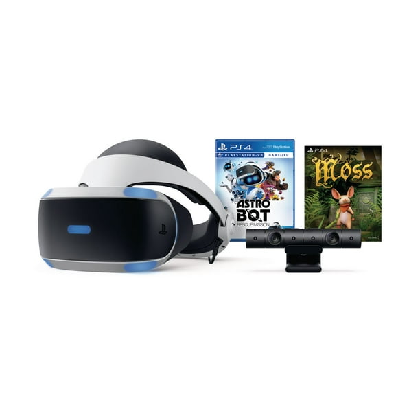 Ens. de PlayStation VR et jeux vidéo Astro Bot : Rescue Mission et Moss