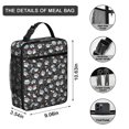 thumbnail image 3 of Police and Black Car Black Pattern Insulated Lunch Bag for Men Women,Waterproof Lunch Box for Work,Picnic or Travel,Thermal Insulation,10.63x9.06x3.54 Inches, 3 of 5
