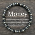 thumbnail image 1 of Pulseras elásticas con cuentas de latón y hierro para hombre y mujer, estilo boho, para uso diario, con diseño positivo para atraer la suerte, 1 of 5