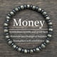 thumbnail image 1 of Positivo para la suerte unisex de latón y Ironstone elástico de cuentas pulsera para hombres mujeres desgaste diario estilo boho, 1 of 5