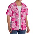 thumbnail image 3 of Salouo Poodle Dog Pattern Cuban Collar Shirts for Men Button-Down Shirt Men's Short Sleeve Shirts Hawaiian Shirts Casual Shirts -Medium, 3 of 6