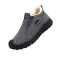 thumbnail image 2 of Willtoo Mens Snow Shoes Winter Fleece Lined Slip On Anti-Slip Walking Shoes Rugged Sole Thermal Ankle Boots Soft Faux Fur Lined Outdoor Casual Sneakers, 2 of 5