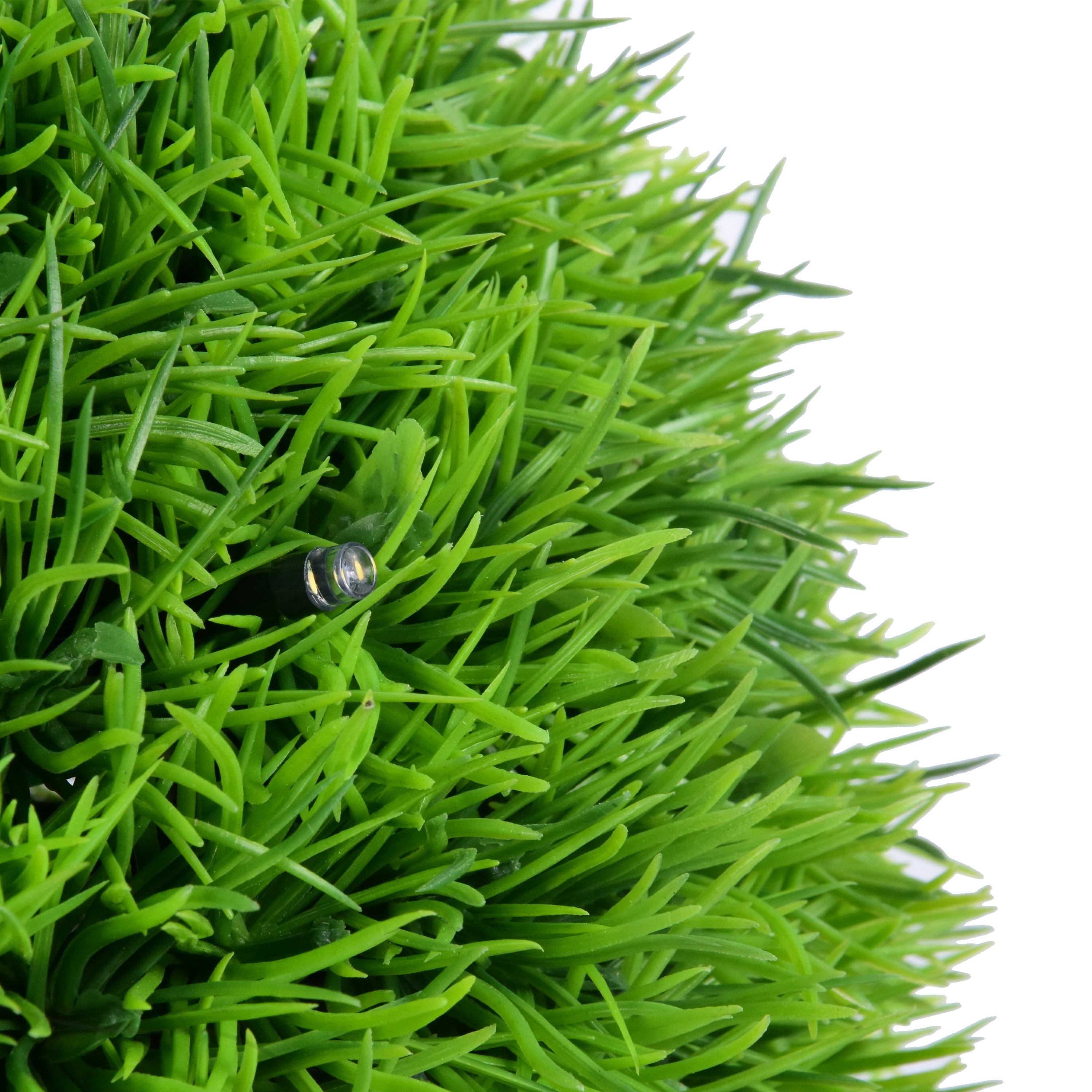 Better Homes & Gardens 18"H Round Pine Needle Artificial Topiary in Plastic Rattan Planter