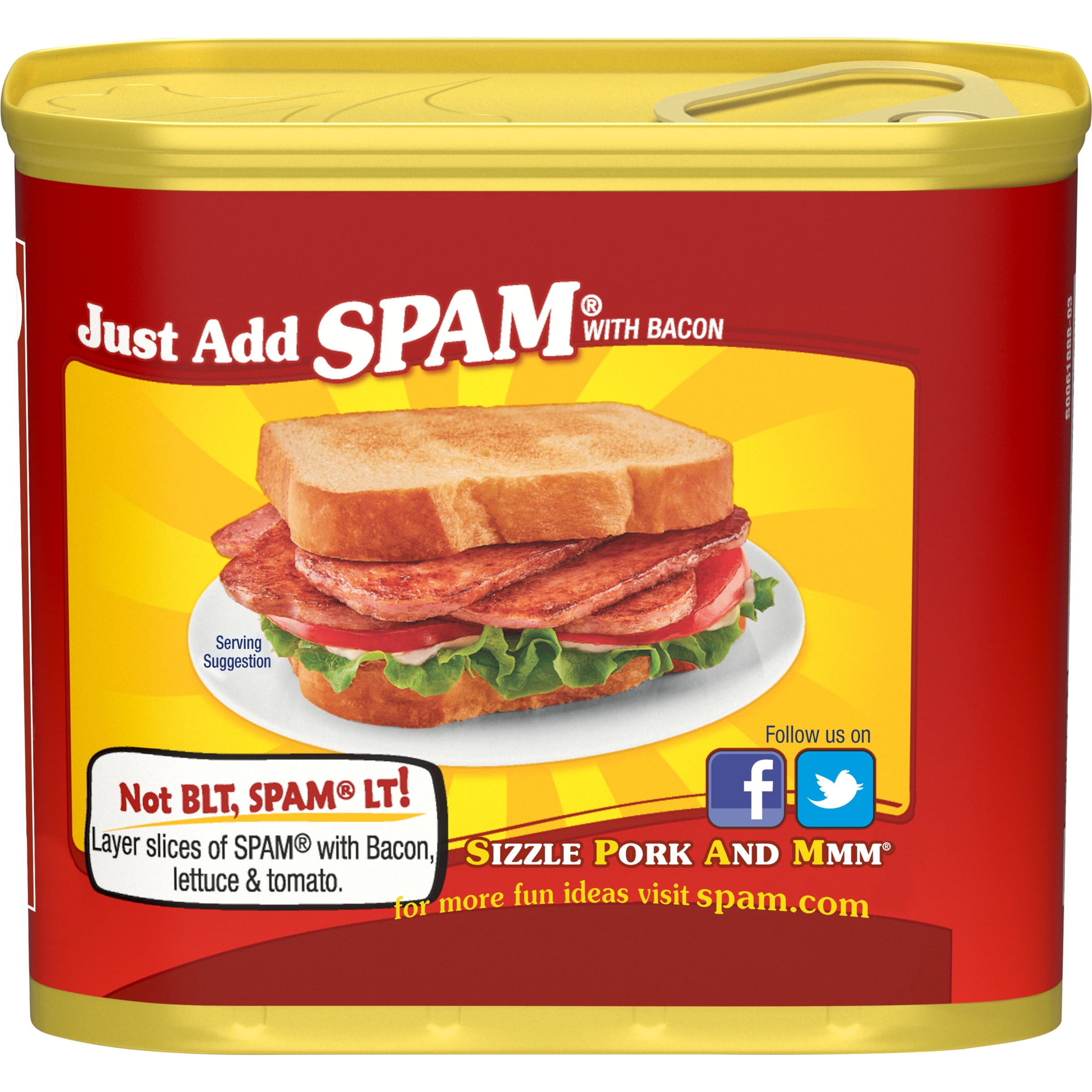 Spam Variety 4 Pack, 1- Original, 1-Hot and Spicy, 1-Bacon, 1-Hickory Smoke  with 1-Magnetic Notepad