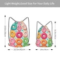 thumbnail image 4 of XMXT Waterproof Gym Bag, Cartoon Colorful Doughnut Drawstring Backpack for Men, s, 4 of 8