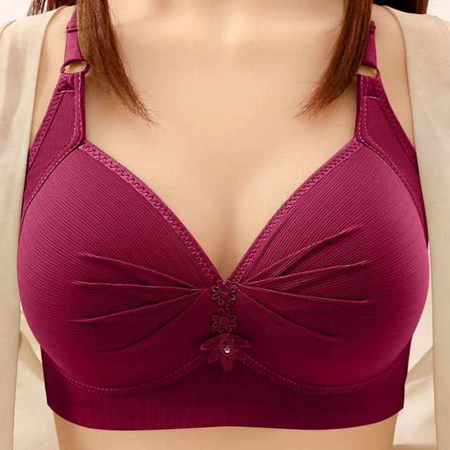 Weiqiqre Bras for Women Wireless No Underwire Push Up Bra Full Coverage Racerback Supportive Everyday Bralettes