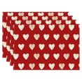 thumbnail image 1 of Ensemble de 4 Napperons Réutilisables pour Décoration de table de Cuisine de la Saint-Valentin, 1 of 5