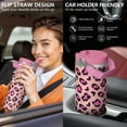 thumbnail image 5 of Leopard Print 30oz Handheld Travel Tumbler with Handle – Double Wall Stainless Steel Insulated Cup, Flip Straw Lid, Leak-Proof & BPA-Free for Hot and Cold Drinks – Durable Coffee & Juice Mug, 5 of 6