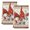 Off White, variant on Red Mushroom Gnomes Kitchen Towels Set of 2, Vintage Botanical Elegant Pastoral Absorbent Dish Towels for Kitchen, Microfiber Hand Towel, Quick Drying Tea Towel for Cleaning Decorative Dishcloths